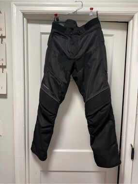 Men's Black Firstgear  Protective Riding Pants with Reinforced Panels